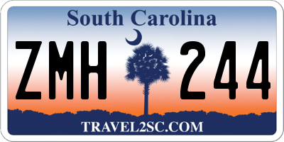 SC license plate ZMH244