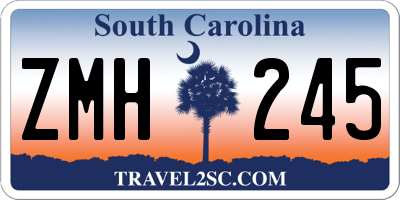 SC license plate ZMH245