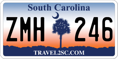 SC license plate ZMH246