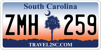 SC license plate ZMH259