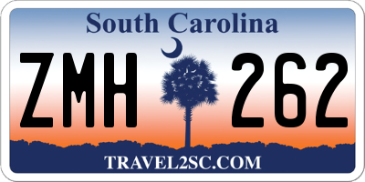 SC license plate ZMH262