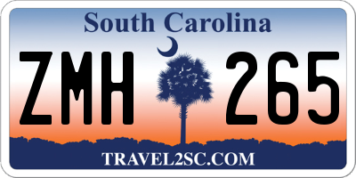 SC license plate ZMH265