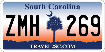 SC license plate ZMH269
