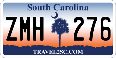 SC license plate ZMH276