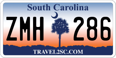 SC license plate ZMH286