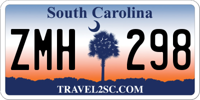 SC license plate ZMH298