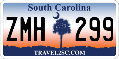 SC license plate ZMH299