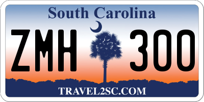 SC license plate ZMH300
