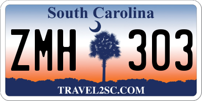 SC license plate ZMH303