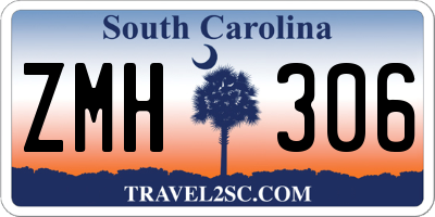 SC license plate ZMH306
