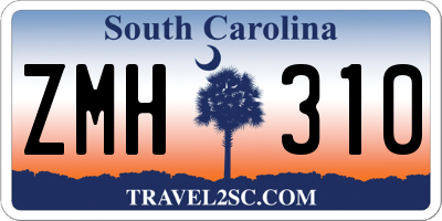 SC license plate ZMH310