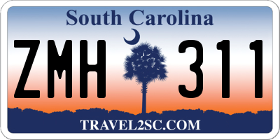 SC license plate ZMH311