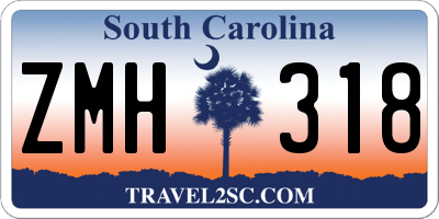 SC license plate ZMH318