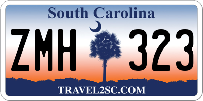 SC license plate ZMH323