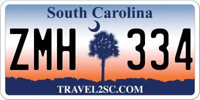 SC license plate ZMH334