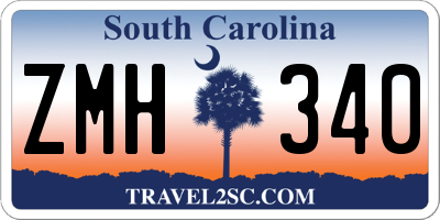 SC license plate ZMH340