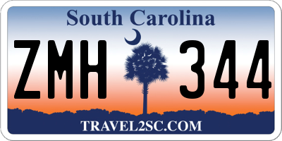 SC license plate ZMH344