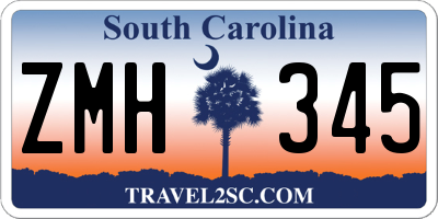 SC license plate ZMH345