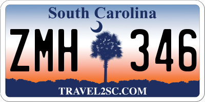 SC license plate ZMH346