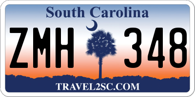 SC license plate ZMH348