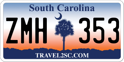 SC license plate ZMH353