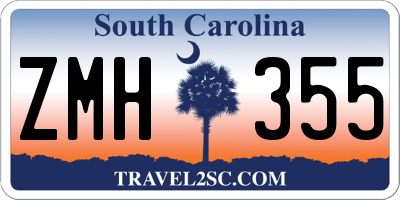 SC license plate ZMH355
