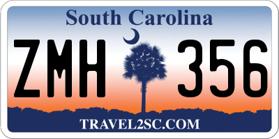 SC license plate ZMH356