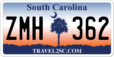 SC license plate ZMH362