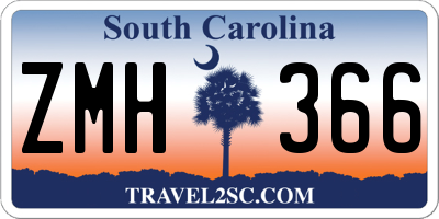 SC license plate ZMH366