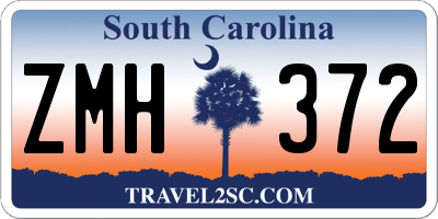 SC license plate ZMH372