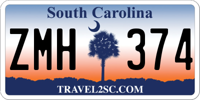 SC license plate ZMH374