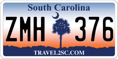 SC license plate ZMH376