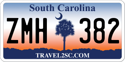 SC license plate ZMH382