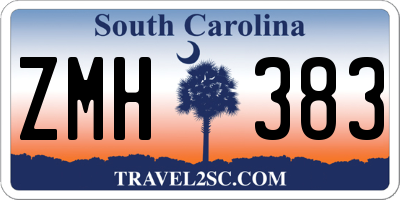 SC license plate ZMH383
