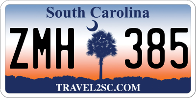 SC license plate ZMH385