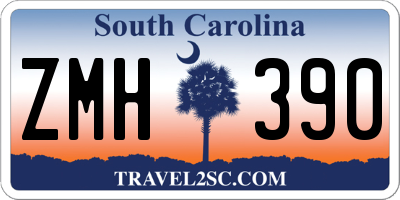 SC license plate ZMH390