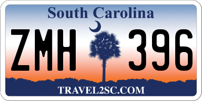 SC license plate ZMH396