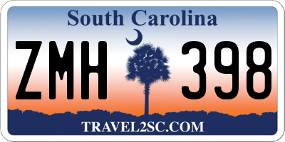 SC license plate ZMH398