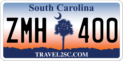 SC license plate ZMH400