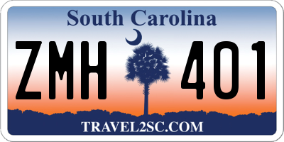 SC license plate ZMH401