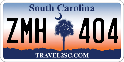 SC license plate ZMH404