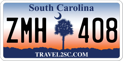 SC license plate ZMH408