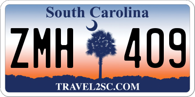 SC license plate ZMH409