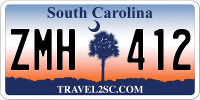 SC license plate ZMH412
