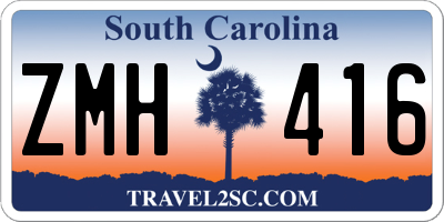 SC license plate ZMH416