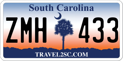 SC license plate ZMH433