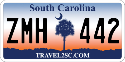 SC license plate ZMH442
