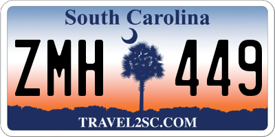 SC license plate ZMH449