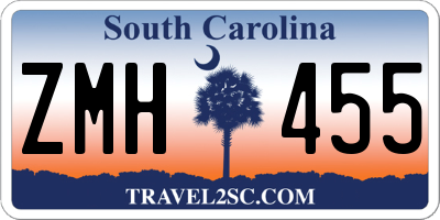 SC license plate ZMH455