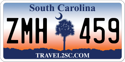 SC license plate ZMH459